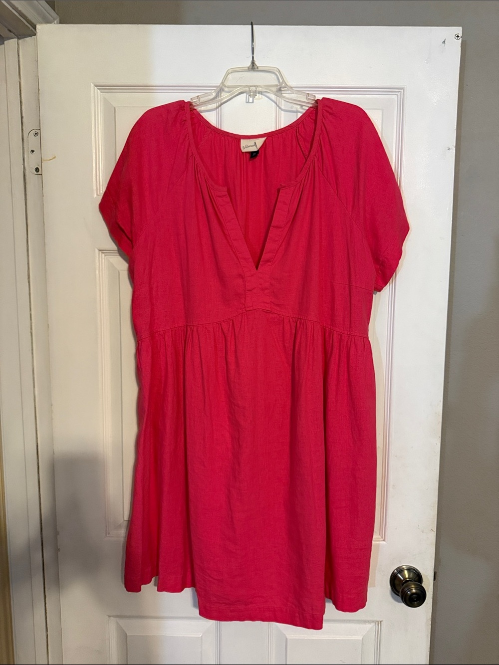 Women's Coral/Reddish Peasant Dress